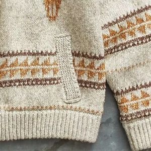 Western Style Sueter Manga Larga Hombre Cowboy Bull Jacquard Knitted Jumpers Sweaters Aztec <strong>Men</strong> <strong>Zip</strong> <strong>up</strong> <strong>Men's</strong> Sweater <strong>Cardigan</strong> - Product Image 4