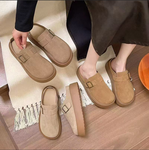 Demi-pantoufle à enfiler tendance de style coréen avec une jupe de printemps, sensation haut de gamme, 2025 nouvelles chaussures paresseuses à semelles épaisses pour femmes - Product Image 3