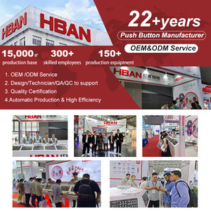 مصباح إشارة بلاستيكي HBAN بجهد 220 فولت تيار متردد، مؤشر LED ثنائي اللون IP65، مصباح إشارة مضيء بحجم فتحة 22 مم للتحكم - Product Image 4