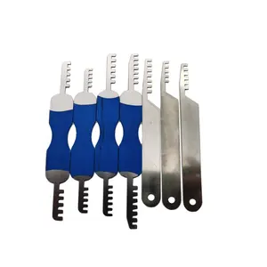 7pcs Pettine Pick Serratura In Acciaio Inox Strumento per la Casa di selezionamento della Serratura