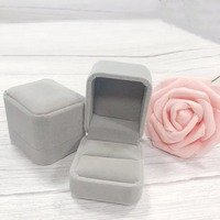 Grote eenvoudige fluwelen ringverpakking doos sieraden organizer Valentijnsdag cadeau etui display houder opbergdoos