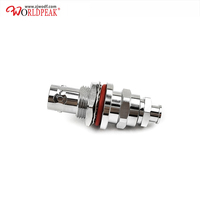 Jack Bulkhead BNC Triaksial, Konektor Panel Mount Bayonet 3-Lug untuk Kabel TRX142, Rak Uji Bus Data Avionik 1553B