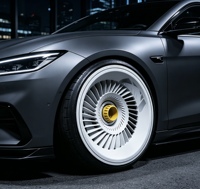 1 pièce de jante de voiture de rechange en alliage d'aluminium forgé, style turbine, entièrement recouverte, avec revêtement en poudre, pour berlines de luxe EV à énergie nouvelle