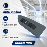 Interruptor Principal de Elevador de Ventanas Eléctricas de 24V 8-98159544-0 8981595440, Interruptor de Vidrio para Automóvil, Interruptor de Elevador de Ventanas para Isuzu 700P 2009-
