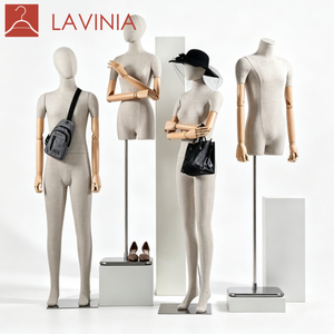 Mannequin de luxe pour robe, mannequin de couture pleine grandeur avec tête et support, présentoir de vêtements réglable pour la couture et la confection - Product Image 1