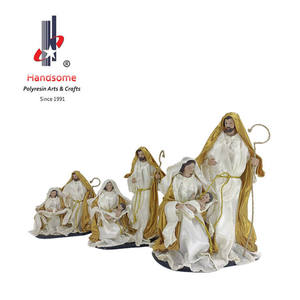 Figura Decorativa de la Sagrada Familia de 9 Pulgadas, Hecha a Mano, de Poliresina, Pintada a Mano, Duradera, Personalizable - Product Image 5
