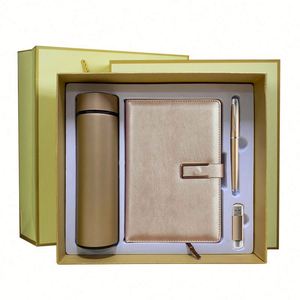 Custom Luxury Office Promotional <b>Gifts</b> With Logo Leather Notebook and Pen Business <b>Gift</b> Set - Product Image 1