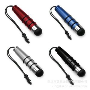 Color del OEM y el logotipo de cabeza de bala Mini de metal inteligente lápiz táctil capacitiva con punta de goma - Product Image 1