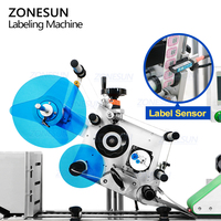 Machine d'étiquetage automatique horizontale ZONESUN ZS-TB823 pour flacons ronds de réactifs, crayons et petits flacons cryogéniques en plastique