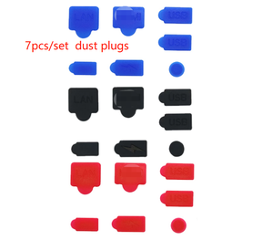 Juego de Cubierta Protectora Antipolvo y Tapones de Silicona para Accesorios, Repuestos, Negro/Rojo/Azul, 2025 - Product Image 1