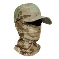 Al Aire Libre camuflaje cuello cara solapa sombrero gorra de béisbol protectora pasamontañas táctico sombrero senderismo caza gorras de protección solar
