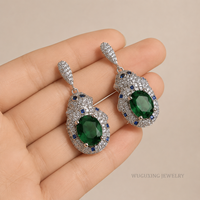 Ensemble de bijoux léopard en cuivre et pierre verte, couleur argent, collier pendentif, bague et boucles d'oreilles pour femme, idéal pour les fêtes