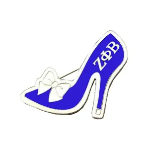 그리스 여학생 클럽 제타 파이 베타 하이힐 신발 핀 브로치 제품 액세서리