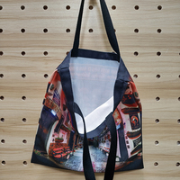 Bolsa de Recuerdo de Viaje con Impresión Completa, Bolsa de Regalo Promocional de la Ciudad, Bolsa de Lona Sublimada con Asa de Tela Mediana Personalizada