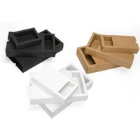 Cajas de Regalo de Papel con Cajón Deslizable, Cajas de Embalaje Kraft Blancas y Negras con Logotipo Personalizado para Joyería, Cosméticos y Artículos Pequeños