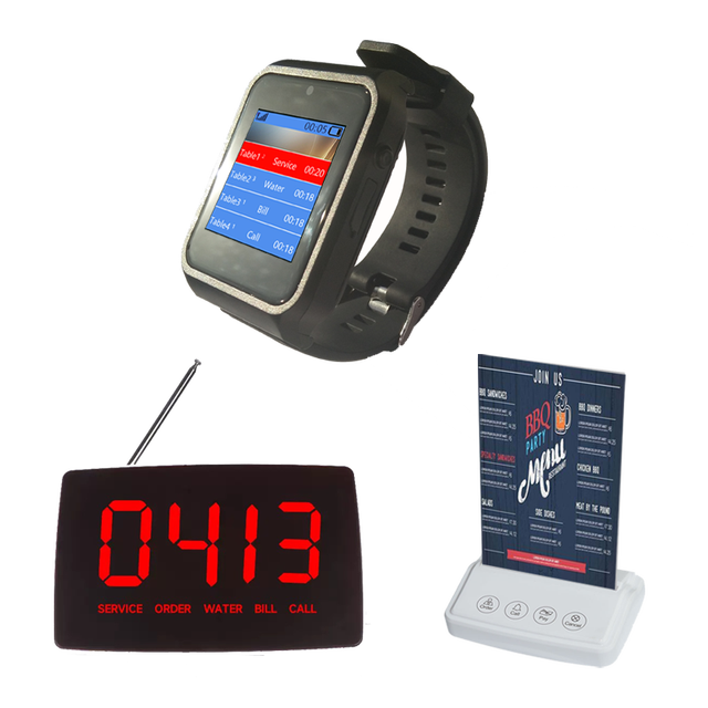 2026 Newest Wireless Pager Restaurant Waiter Calling System Buzzer Queue Calling Paging System Service Calling System PagerWatch