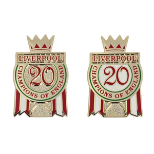 20 anni di fabbrica su misura per il fegato di metallo 20 <span class=keywords><strong>campioni</strong></span> della lega d'Inghilterra distintivo 2025 volte spilla con spilla in smalto da trofeo - Product Image 1