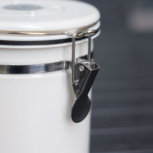 Barattolo Ermetico in Acciaio Inox per Zucchero, Tè, Alimenti, Caffè in Grani, Contenitore per Conservazione con Paletta - Product Image 2