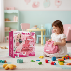 Set di accessori per borse da donna Meishi, set da gioco con 19 pezzi di cosmetici in plastica, piccolo zaino giocattolo per ragazze - Product Image 2