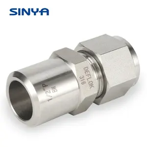 Fittings Coupling 1/4in Tube OD Tube Fittings 316 Stainless Steel Double Ferrule Union Coupling Compression Swagelok Type Straight Union Connector