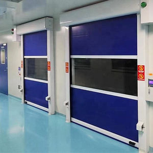 <span class=keywords><strong>Porte</strong></span> sectionnelle industrielle à enroulement rapide en PVC imperméable à grande vitesse pour atelier, supermarché, ferme - Product Image 5