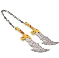 God of War 5 Juego que rodea a Kweylord Kratos Chaos Blade Arma Modelo Mini Llavero Colgante Artesanía de aleación de zinc