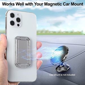 더블 접이식 휴대 전화 링 홀더 360 회전 휴대 전화 스탠드 홀더 손가락 그립 링 홀더 마그네틱 마운트 - Product Image 3