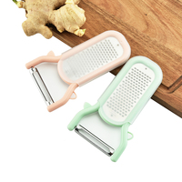 Éplucheur de légumes 2 en 1 avec râpe à gingembre, râpe à ail, trancheur, râpe à fromage, accessoires de cuisine