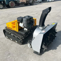 Souffleuse à neige à chenilles en caoutchouc robuste 1080 mm, moteur à essence, télécommandée, pour l'entretien hivernal, fournisseur mondial
