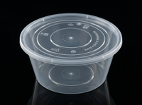 Conteneur alimentaire rond jetable en PP transparent pour sushis, nouilles, jus, emballage à emporter