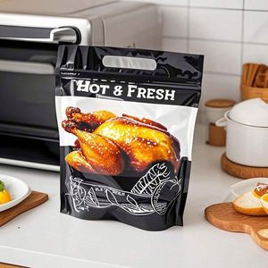 ถุงแบบตั้งได้สำหรับไมโครเวฟไก่ย่างและไก่ย่างร้อนพร้อมซิปพลาสติก - Product Image 4