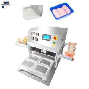 Machine de scellage sous vide semi-automatique multifonction 4 tasses en <span class=keywords><strong>acier</strong></span> inoxydable 304, haute précision pour le remplissage et le formage de barquettes en plastique - Product Image 1