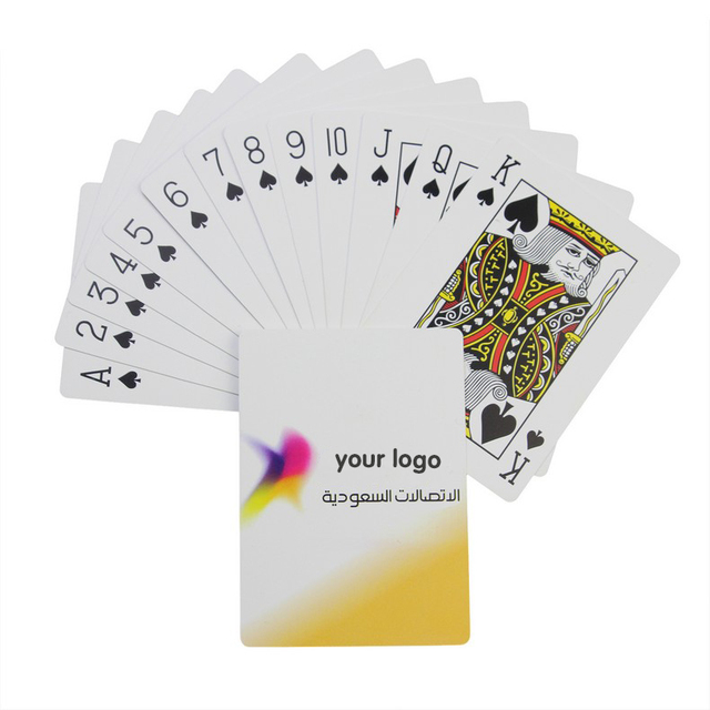 Custom Logo Paper Playing Cards 280Gsm 300Gsm White Black Blue Core Paper Playing Card for Advertising