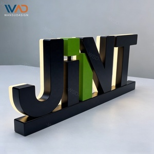 Letrero LED Personalizado para Escritorio, Letrero de Mesa, Letrero Publicitario para Mostrador, Letrero Acrílico <span class=keywords><strong>con</strong></span> Logotipo, Letrero <span class=keywords><strong>con</strong></span> Letras Acrílicas para Interiores - Product Image 1