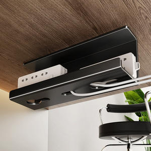 Organizador de Cables Debajo del Escritorio, Tipo Gancho Rectangular, Duradero, Solución de Almacenamiento para Oficina y Escritorio - Product Image 1