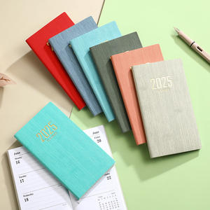 Agenda 2025 A6 en anglais, carnet fin en cuir, petit agenda hebdomadaire, agenda portable, agenda annuel, personnalisable - Product Image 2