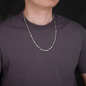 Pulsera y Collar de Plata de Ley S925 al por Mayor para Hombre, Estilo Retro, con Mantra <span class=keywords><strong>Om</strong></span> Mani <span class=keywords><strong>Padme</strong></span> Hum, Joyería Punk Rock Hiphop - Product Image 6