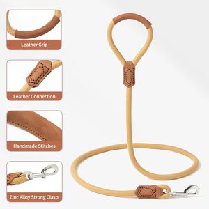 Laisse pour chien personnalisée en corde, laisse de traction pour animaux de compagnie, laisse d'entraînement pour la promenade des chiens de taille moyenne à grande - Product Image 3