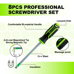 Tournevis <span class=keywords><strong>professionnel</strong></span> CRV à <span class=keywords><strong>embouts</strong></span> magnétiques, outils à main multi-usages, ensemble <span class=keywords><strong>de</strong></span> tournevis confortable pour la maison - Product Image 3