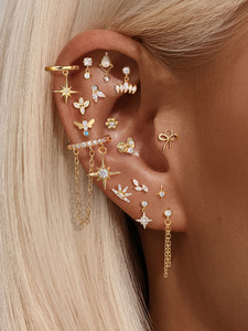 Pendientes de Plata 925 con Circonitas, Diseño Mini, Alta Calidad, Gran Venta - Product Image 4