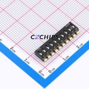 EDS10SNRNTR04Q DIP Switch Switch Single Pole Single Throw 10 2.54mm 25mA - Product Image 1