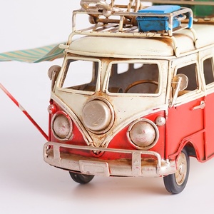 Modèle de Bus Vintage, aussi en métal, pour bagages, caravane, <span class=keywords><strong>Mini</strong></span> Bus en métal, décoration artisanale faite à la main, vente en gros, été 2020 - Product Image 6