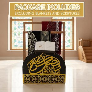 Soporte <span class=keywords><strong>de</strong></span> Madera Marrón Hecho a Mano para Alfombra <span class=keywords><strong>de</strong></span> Oración del Corán, Regalo para Eid, Ramadán, Decoración Musulmana, Soporte para Alfombra <span class=keywords><strong>de</strong></span> Oración Islámica para <span class=keywords><strong>el</strong></span> Hogar - Product Image 6