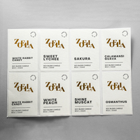 Feuille d'or timbre lin texturé bougie autocollant parfum bougie étiquettes impression personnalisée