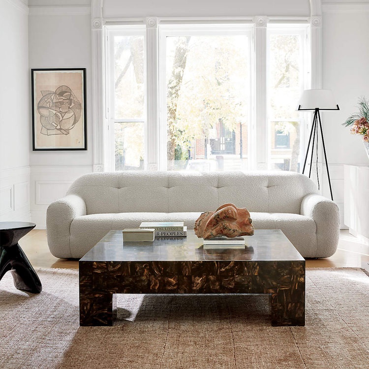 Modern indoor furniture popular customize hotel home flannel couch lving room sofa
