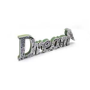 Segno di parola d'amore in legno rustico per la decorazione domestica da tavolo segno d'amore di san valentino decorativo Freestanding ritaglio parola lettera parete - Product Image 1