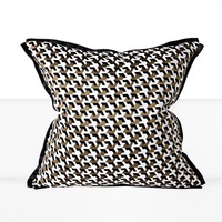 Vente en gros de taie d'oreiller personnalisée Jacquard de luxe pour la décoration de la maison canapé or housse de coussin motif géométrique série de housses de coussin