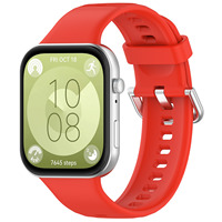 Bracelet de montre en silicone pour Huawei Watch Fit 3 Fit 4 Fit 5, connecteur métallique, boucle argentée, bracelet de remplacement sport, vente en gros