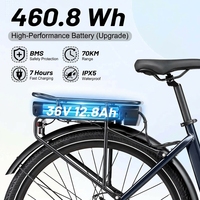 Sepeda Listrik Urban 7 28" 700C Rangka Alloy Step-Thru 36V 12.8Ah 7-Speed Stem Adjustable Rem Cakram