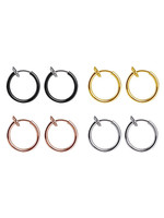 Ensemble de boucles d'oreilles et anneaux de nez 13mm, anneaux de nez, Clip sur le Septum, bijoux de corps des boucles d'oreilles unisexes de couleur mixte